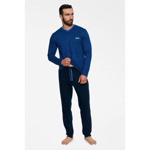Pánské pyžamo Tier modré s pruhy Barva: modrá, Velikost: XXL