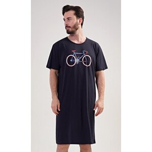 Pánská noční košile s krátkým rukávem model 17741341 tmavě modrá L