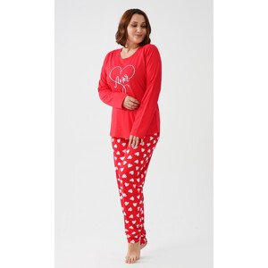 Dámské pyžamo dlouhé  červená S model 17742218