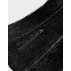 Černá plyšová dámská vesta model 17757845 černá S (36) - J.STYLE