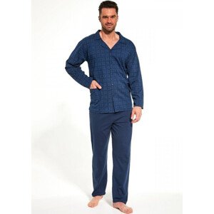 Pánské pyžamo model 17771434 Tm. modrá L - Cornette