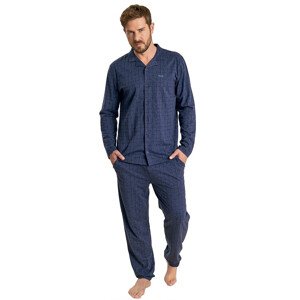 Pánské pyžamo model 17778763 Tm. modrá XXL - Muydemi