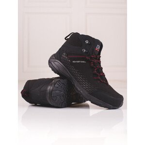 Zajímavé dámské černé  trekingové boty bez podpatku  42