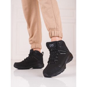 Designové černé dámské  trekingové boty bez podpatku  37