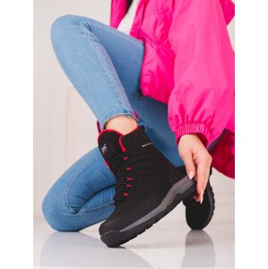 Zajímavé  trekingové boty černé dámské bez podpatku  36