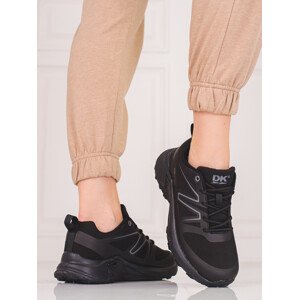 Moderní  trekingové boty dámské černé bez podpatku  36