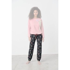 Dámské pyžamové kalhoty Printed Cuffed Pants 17933 - Vamp Barva: dark gray, Velikost: M