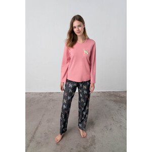 Vamp - Dvoudílné dámské pyžamo 17932 - Vamp Barva: pink glow, Velikost: XL