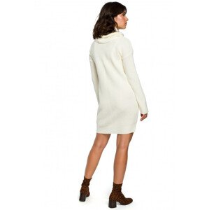 Pletené svetrové šaty BK010  - Moe Velikost: UNI, Barvy: khaki
