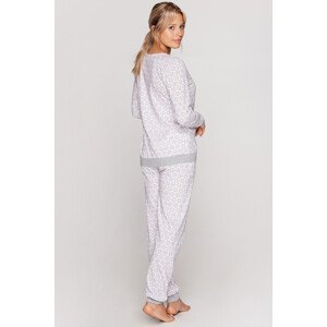 Dámské pyžamo model 17901688 - Cana Velikost: S, Barvy: bílá-růžová-šedá
