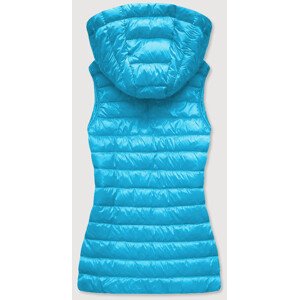 Světle modrá prošívaná dámská vesta (23039-240) Modrá S (36)