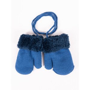 Yoclub Chlapecké dvouvrstvé rukavice s jedním prstem RED-0001C-AA10-001 Blue 10