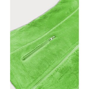 Dámská plyšová vesta v neonově zelené barvě (HH003-44) zielony S (36)