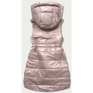 Lesklá béžová vesta s kapucí model 18001619 Béžová XXL (44) - S'WEST