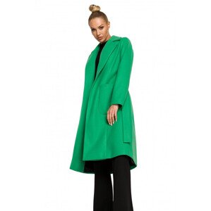 kabát s páskem a kapsami zelený EU L model 18004304 - Moe
