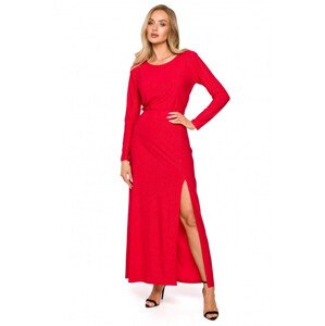 model 18004684 Maxi šaty s dlouhými rukávy červené EU S - Moe