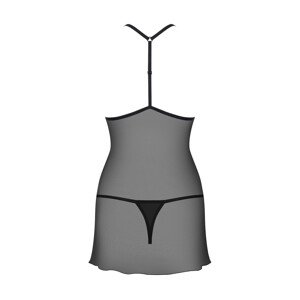 Erotická košilka model 18012623  černá L/XL - Obsessive