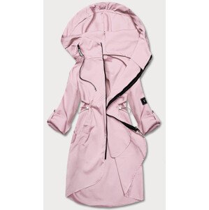 Tenký dámský přehoz přes oblečení ve špinavě růžové barvě s kapucí (B8118-81) Růžová XS (34)