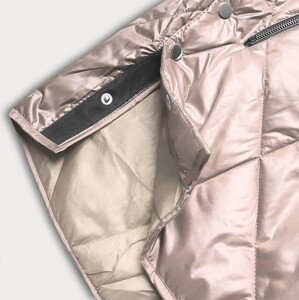 Béžová dámská bunda s ozdobnou kapucí model 18013448 Béžová 52 - S'WEST