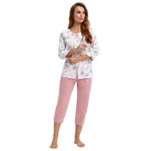 Dámské pyžamo model 18018583 3/4 3XL L23 - Luna Barva: květy jabloní, Velikost: 3xl