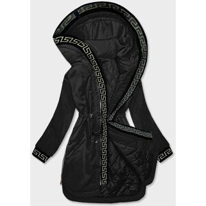 Černá dámská bunda s ozdobnou lemovkou model 18019124 černá XXL (44) - S'WEST