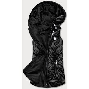 Černá dámská vesta s kapucí model 18019208 černá XXL (44) - S'WEST