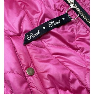 Krátká růžová dámská bunda se stojáčkem model 18026046 Růžová S (36) - S'WEST