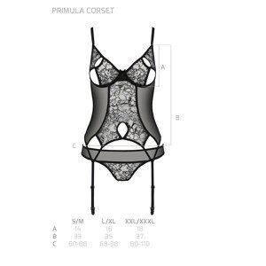 Passion model 18031302 corset kolor:black L/XL - festina