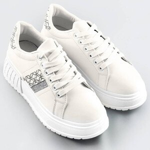 Bílé tenisky sneakers s vysokou podrážkou (AD-576) Barva: odcienie bieli, Velikost: XL (42)