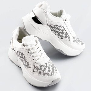 Bílé dámské sportovní boty (SG-137) Barva: odcienie bieli, Velikost: XL (42)