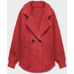 Krátký červený přehoz přes oblečení typu alpaka (CJ65) Červená ONE SIZE
