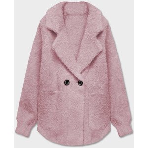 Krátký přehoz přes oblečení typu alpaka v bledě růžové barvě (CJ65) Růžová ONE SIZE