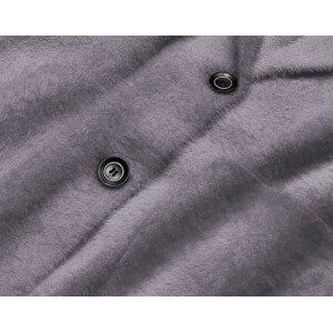 Krátký šedý vlněný přehoz přes oblečení typu alpaka (7108-1) šedá ONE SIZE