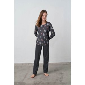 Vamp - Dvoudílné dámské pyžamo 17931 - Vamp Barva: dark gray, Velikost: M
