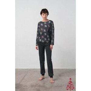 Vamp - Dvoudílné dámské pyžamo 17930 - Vamp Barva: dark gray, Velikost: XL