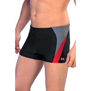 Pánské boxerkové plavky Peter1 černočervené Barva: černá, Velikost: M