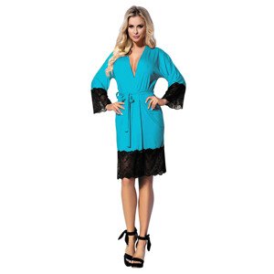 Housecoat model 18228149 Turquoise - DKaren Velikost: L, Barva: tyrkysová
