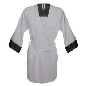 DKaren Housecoat Olena Grey Velikost: XL, Barva: šedá