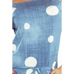 Dámské šaty model 6879328 - numoco Barva: světle modrá džínovina, Velikost: M
