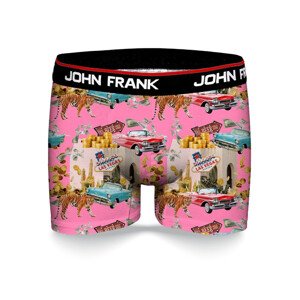 Pánské boxerky John Frank JFBD333 Růžová L