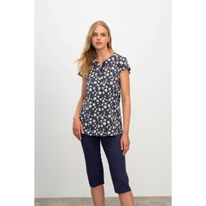 Vamp - Dvoudílné dámské pyžamo 16206 - Vamp Barva: blue marine, Velikost: 4XL