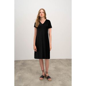 Vamp - Plain Sleeveless  Dress BLACK 6XL 16547 - Vamp