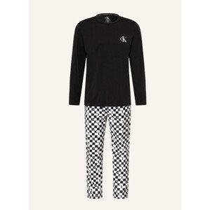 Pánské pyžamo NM2019E 6OE černá/bílá - Calvin Klein černá-bílá XL