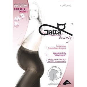 Hladké bavlněné dámské punčochové kalhoty model 17866847 COTTON - Gatta Barva: nero, Velikost: 4-L