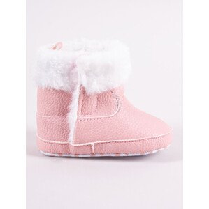 Yoclub Dívčí boty na suchý zip OBO-0185G-0500 Pink 0-6 měsíců