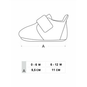Yoclub Dívčí boty na suchý zip OBO-0186G-6500 Grey 0-6 měsíců