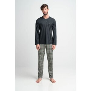 Vamp - Pohodlné dvoudílné pánské pyžamo 15955 - Vamp Velikost: XXL, Barvy: Zelená