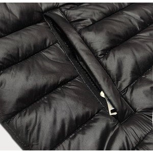 Černá dámská prošívaná bunda s kapucí (B0128-1) černá 46