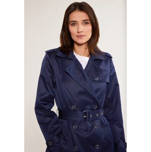 Kabáty model 18333449 kabát s páskem námořnická modř - Monnari Velikost: 36