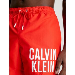 Pánské střední plavecké šortky se stahovací šňůrkou  červená  M model 18354421 - Calvin Klein